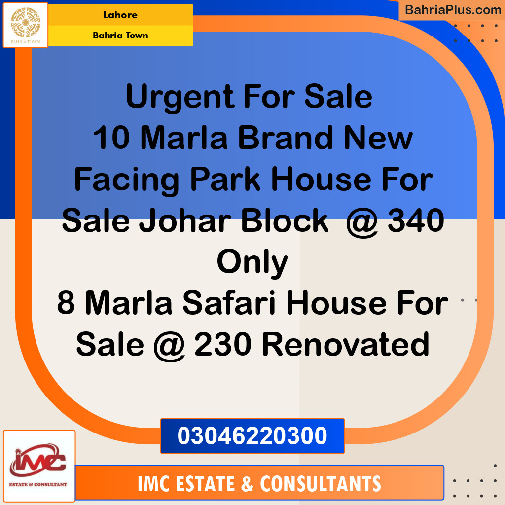 Residential House for Sale in Bahria Town, Lahore - (BP-258310)