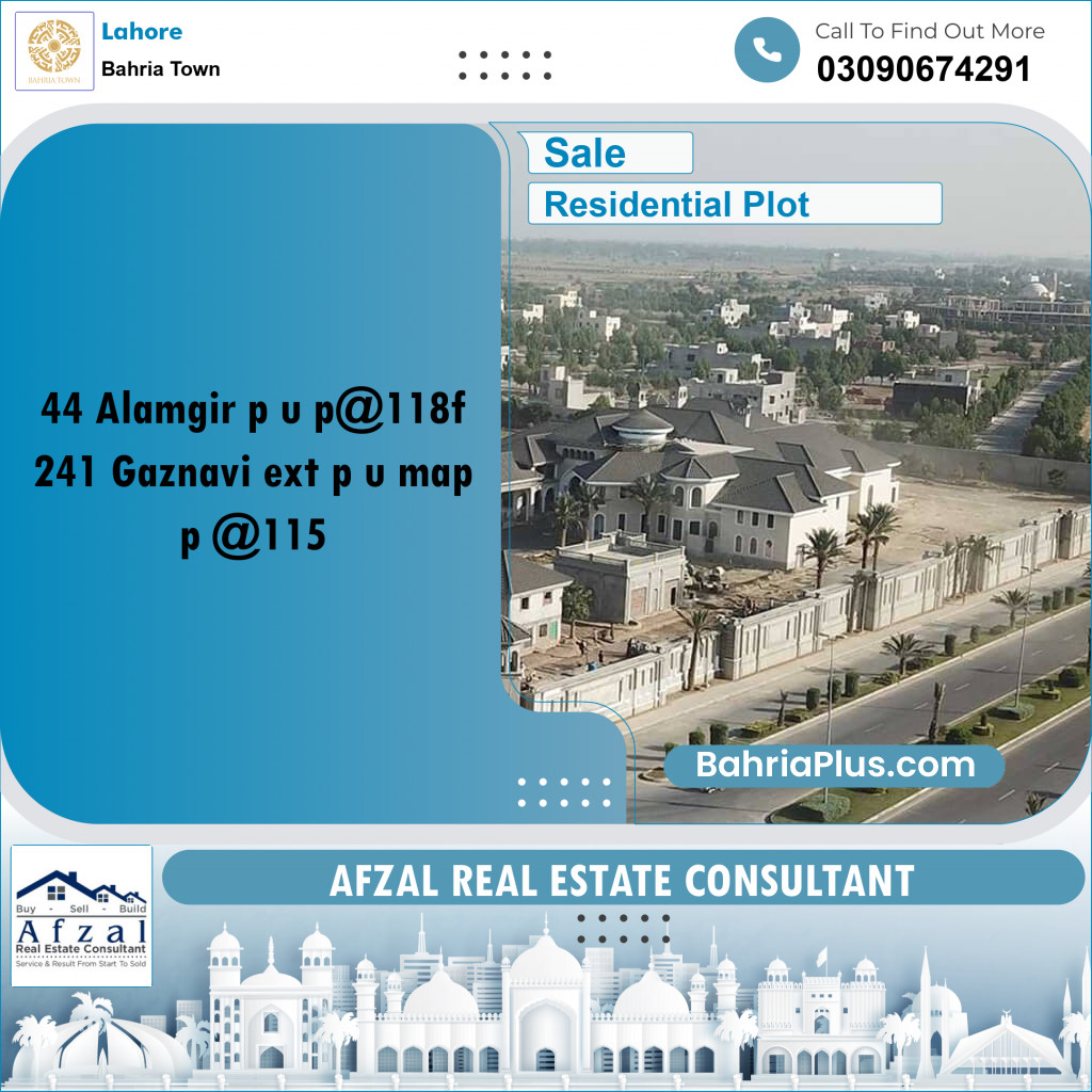 Residential Plot for Sale in Bahria Town, Lahore - (BP-258472)