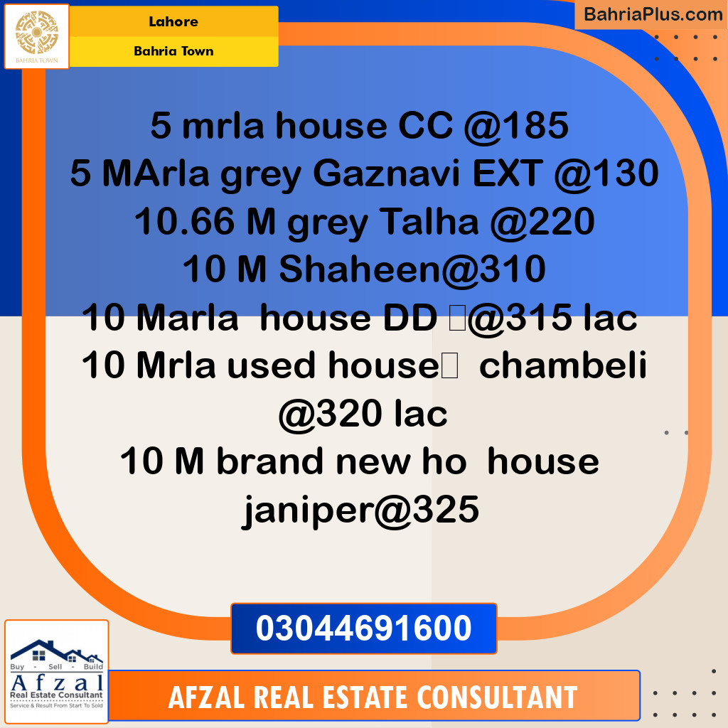 Residential House for Sale in Bahria Town, Lahore - (BP-258506)