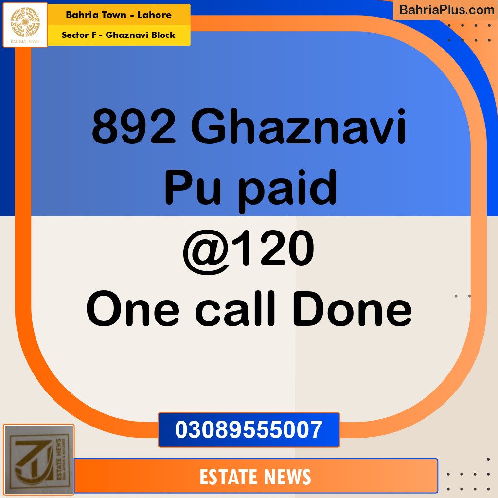 Residential Plot for Sale in Sector F - Ghaznavi Block -  Bahria Town, Lahore - (BP-258513)