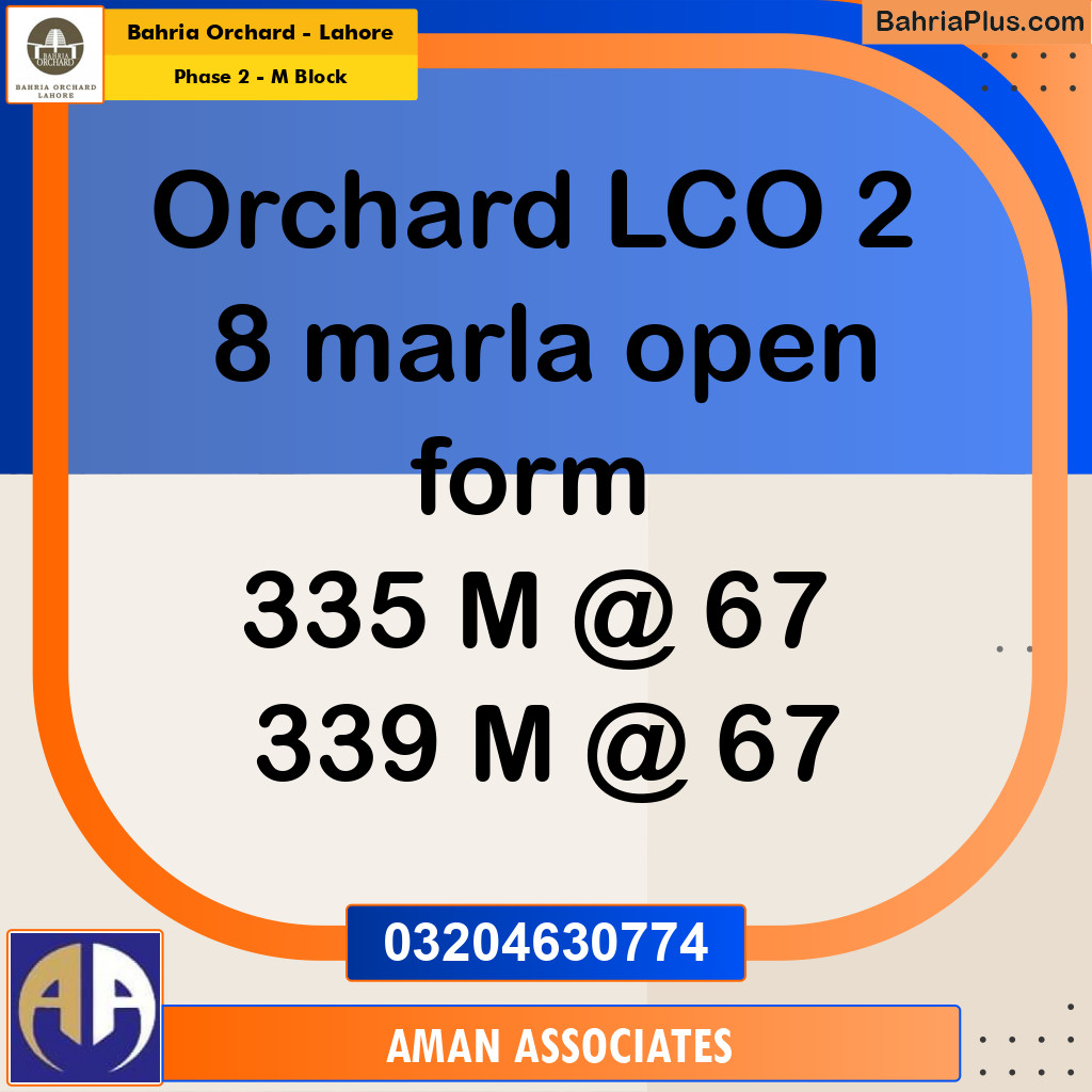5 Marla Residential Plot for Sale in Phase 2 - M Block -  Bahria Orchard, Lahore - (BP-258548)