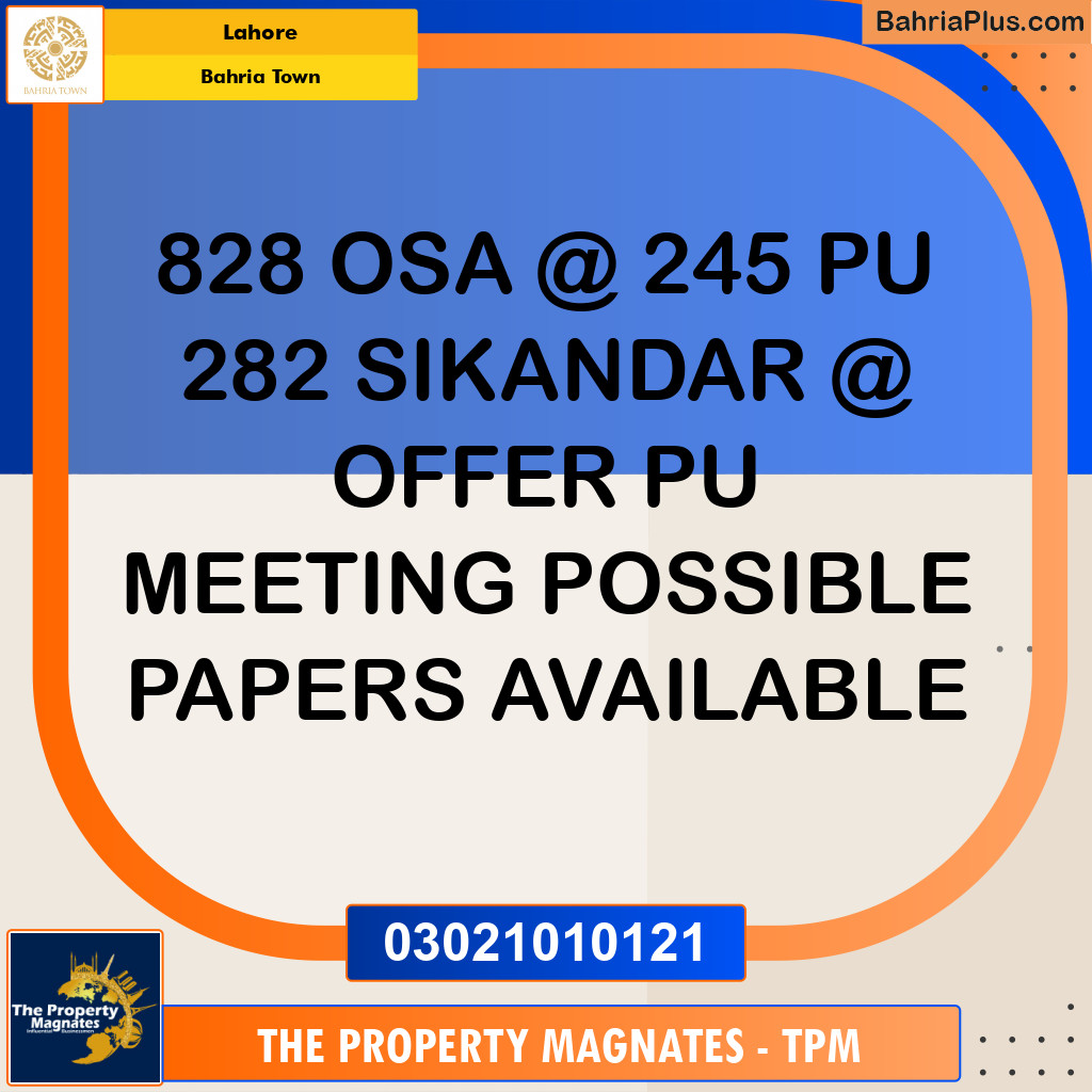 Residential Plot for Sale in Bahria Town, Lahore - (BP-258551)