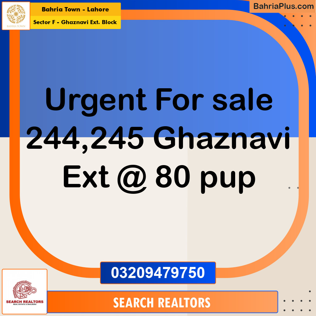 10 Marla Residential Plot for Sale in Sector F - Ghaznavi Ext. Block -  Bahria Town, Lahore - (BP-258570)