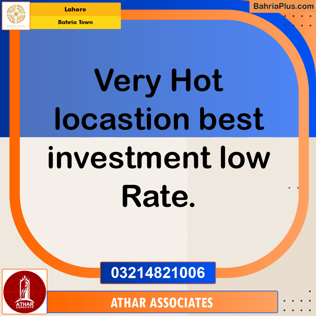 5 Marla Commercial Plot for Sale in Bahria Town, Lahore - (BP-258684)