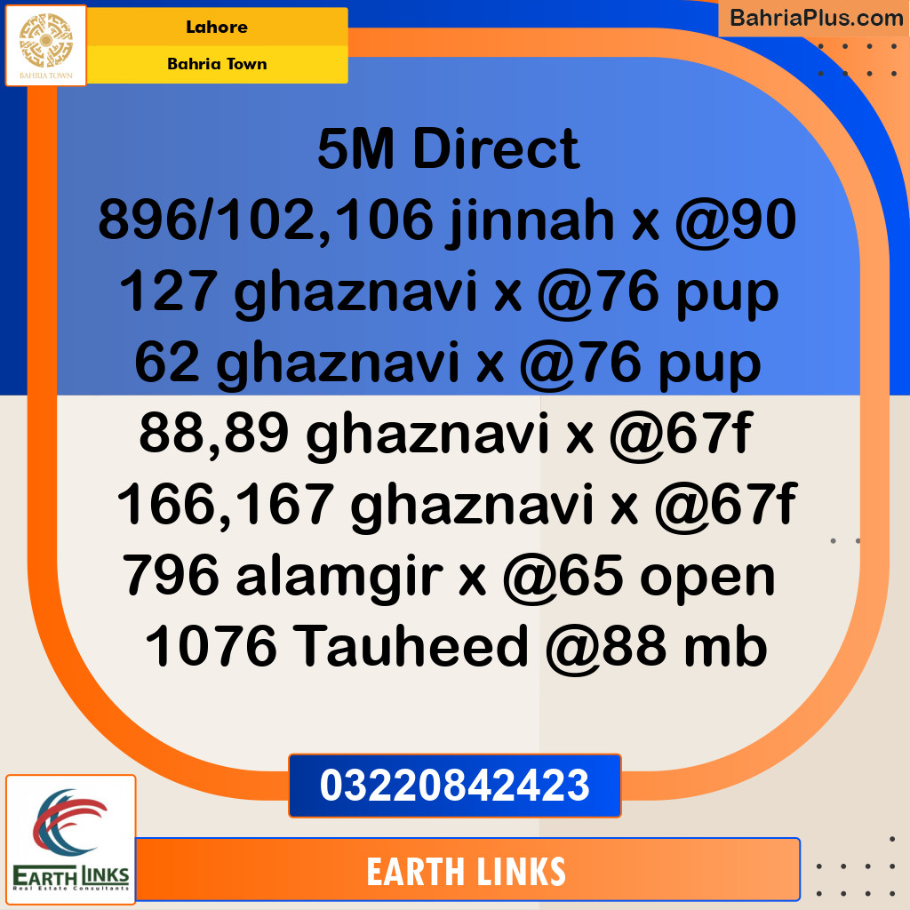 Residential Plot for Sale in Bahria Town, Lahore - (BP-258770)