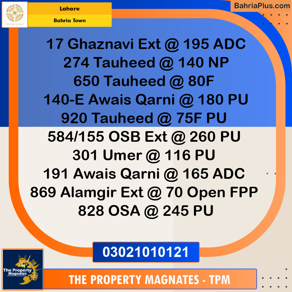 Residential Plot for Sale in Bahria Town, Lahore - (BP-258803)