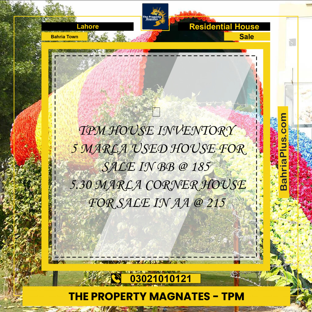 Residential House for Sale in Bahria Town, Lahore - (BP-258807)