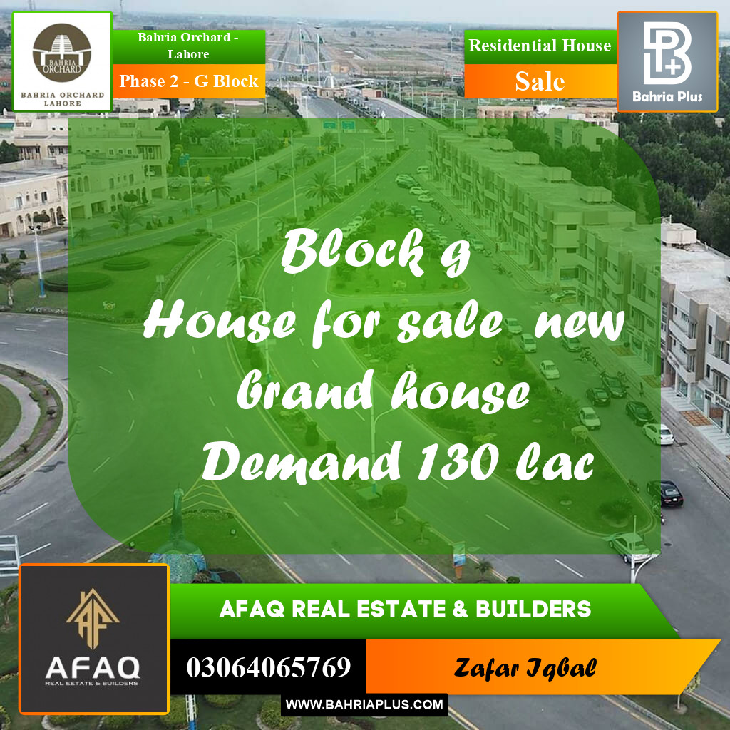 5 Marla Residential House for Sale in Phase 2 - G Block -  Bahria Orchard, Lahore - (BP-258848)