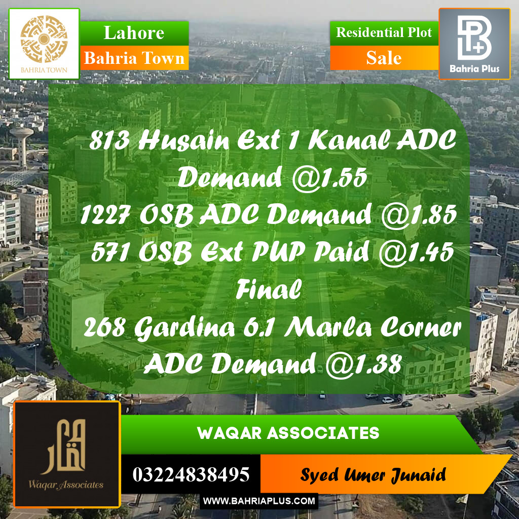Residential Plot for Sale in Bahria Town, Lahore - (BP-258851)