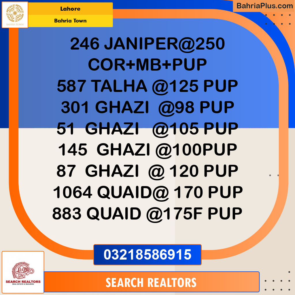 Residential Plot for Sale in Bahria Town, Lahore - (BP-258926)