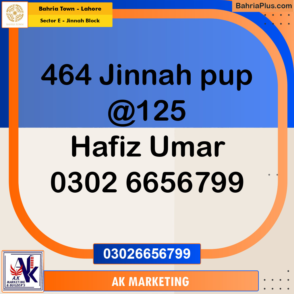 5 Marla Residential Plot for Sale in Sector E - Jinnah Block -  Bahria Town, Lahore - (BP-259027)