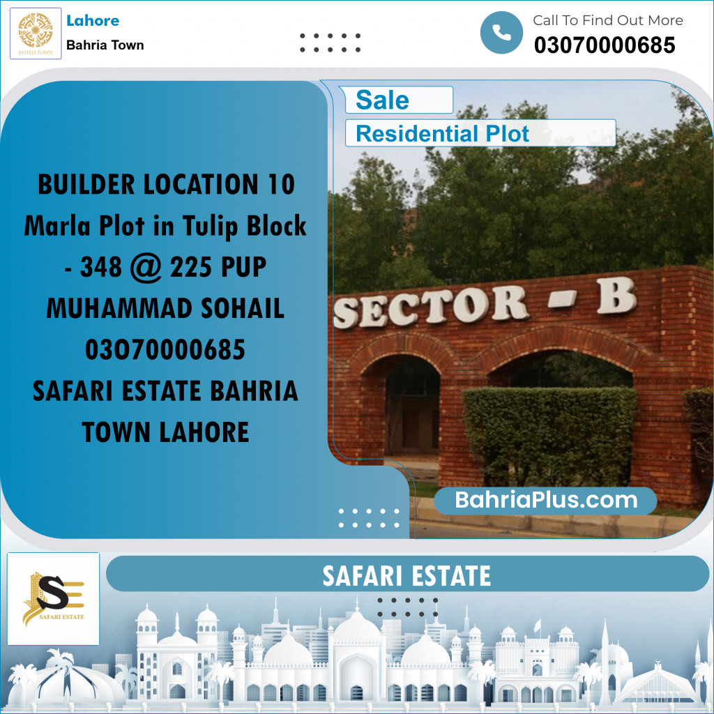 Residential Plot for Sale in Bahria Town, Lahore - (BP-259058)