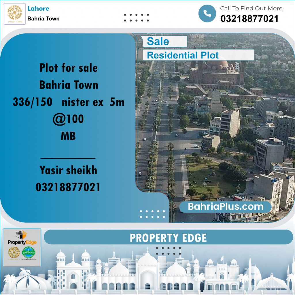 Residential Plot for Sale in Bahria Town, Lahore - (BP-259061)