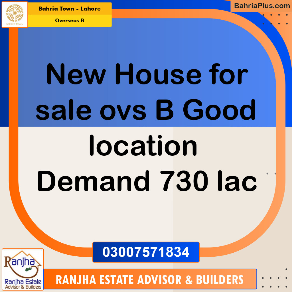 10 Marla Residential House for Sale in Overseas B -  Bahria Town, Lahore - (BP-259093)