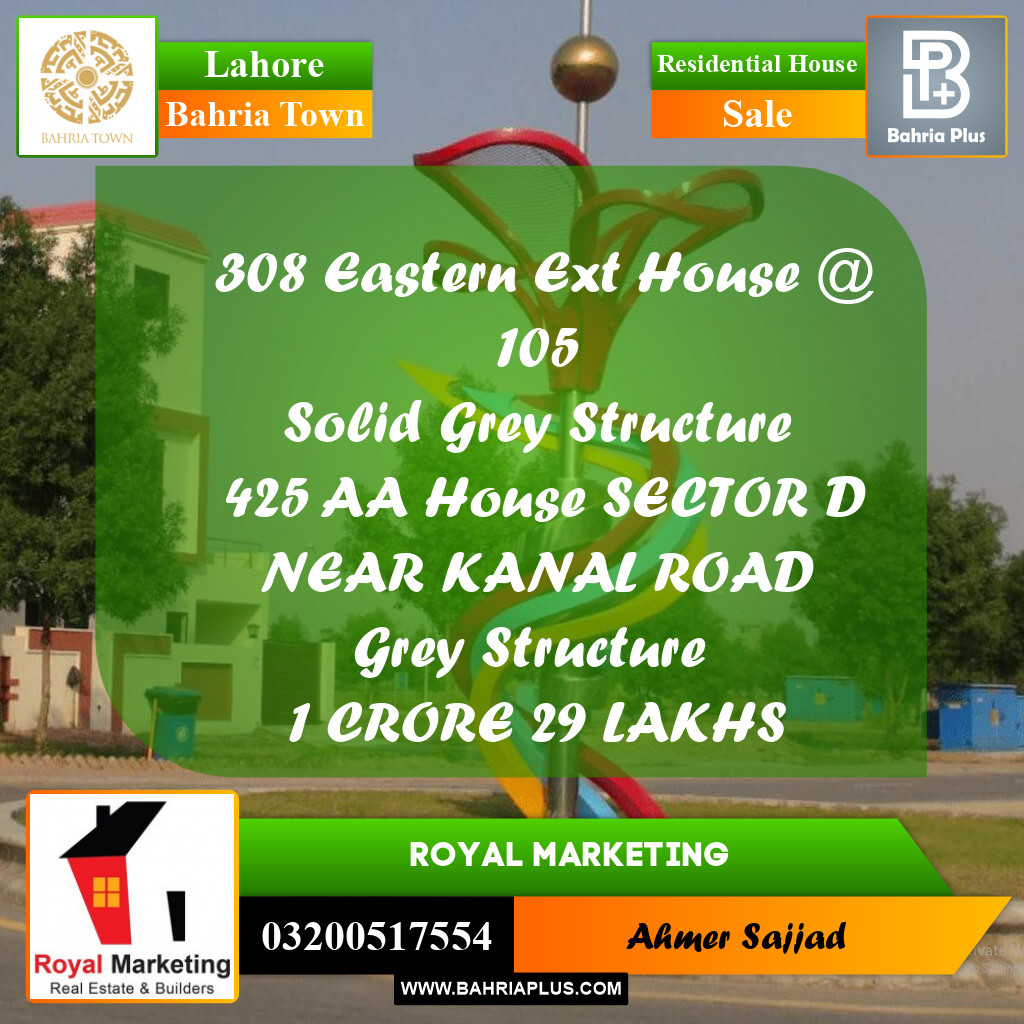 Residential House for Sale in Bahria Town, Lahore - (BP-259100)