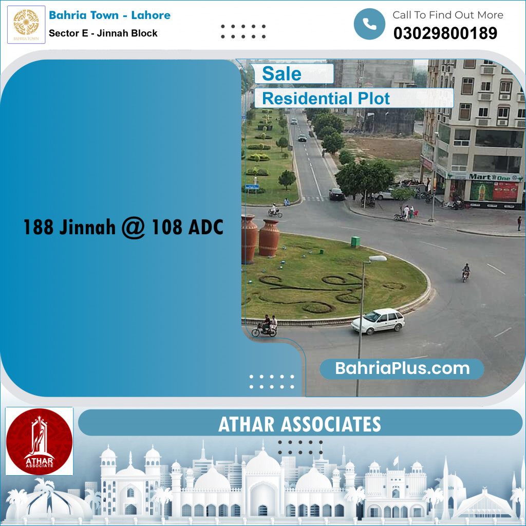 5 Marla Residential Plot for Sale in Sector E - Jinnah Block -  Bahria Town, Lahore - (BP-259134)