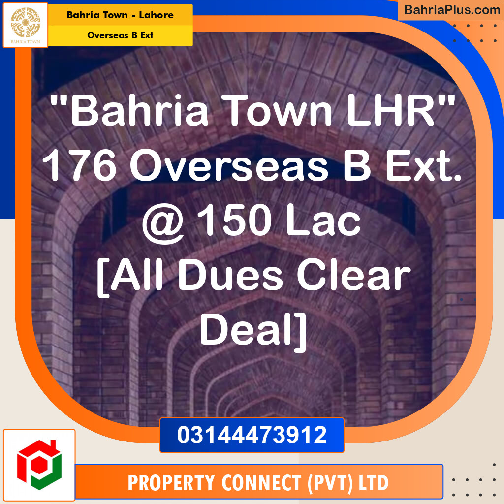 9.25 Marla Residential Plot for Sale in Overseas B Ext -  Bahria Town, Lahore - (BP-259152)