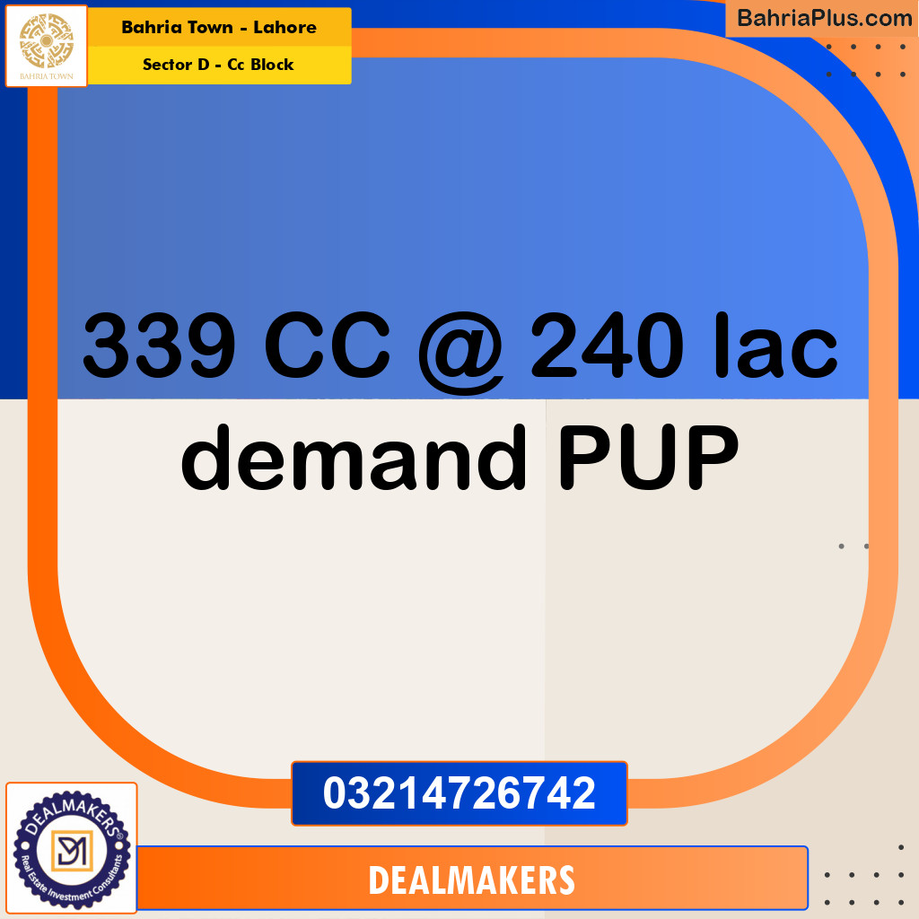 10 Marla Residential Plot for Sale in Sector D - CC Block -  Bahria Town, Lahore - (BP-259186)