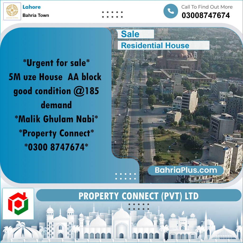 Residential House for Sale in Bahria Town, Lahore - (BP-259291)