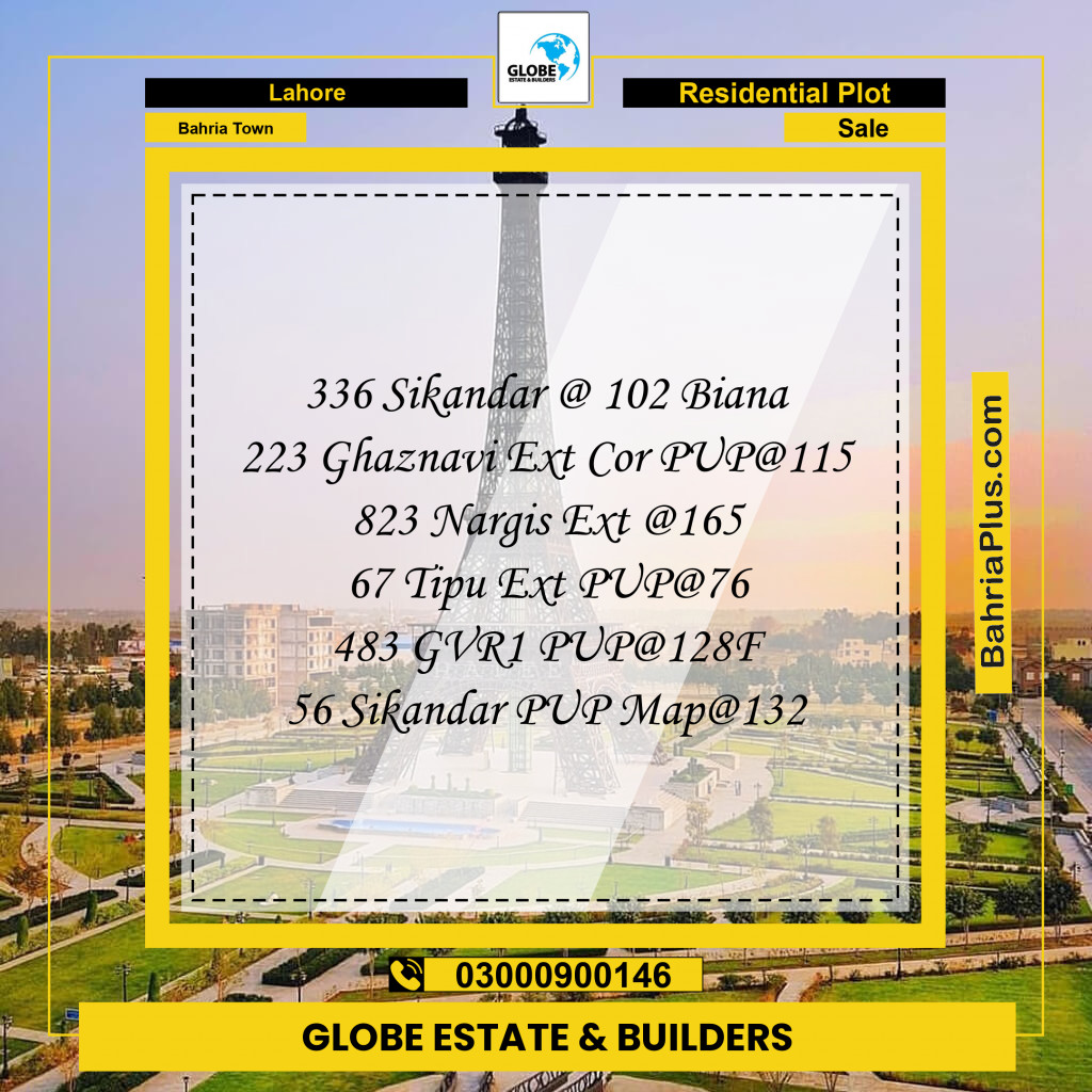 Residential Plot for Sale in Bahria Town, Lahore - (BP-259301)