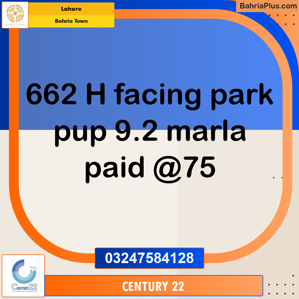 8 Marla Residential Plot for Sale in Bahria Town, Lahore - (BP-259326)