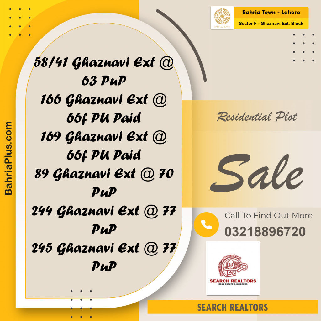 5 Marla Residential Plot for Sale in Sector F - Ghaznavi Ext. Block -  Bahria Town, Lahore - (BP-259430)