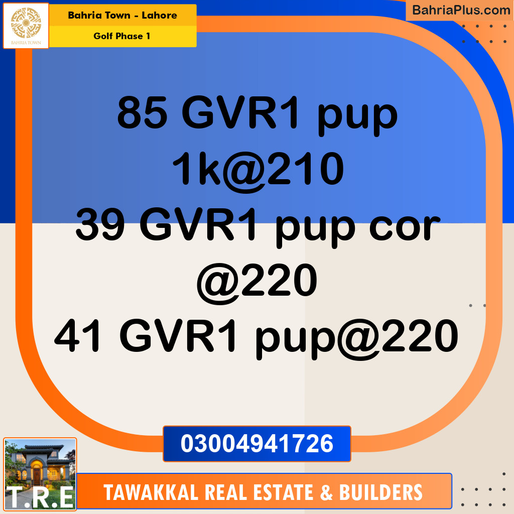1 Kanal Residential Plot for Sale in Golf Phase 1 -  Bahria Town, Lahore - (BP-259507)