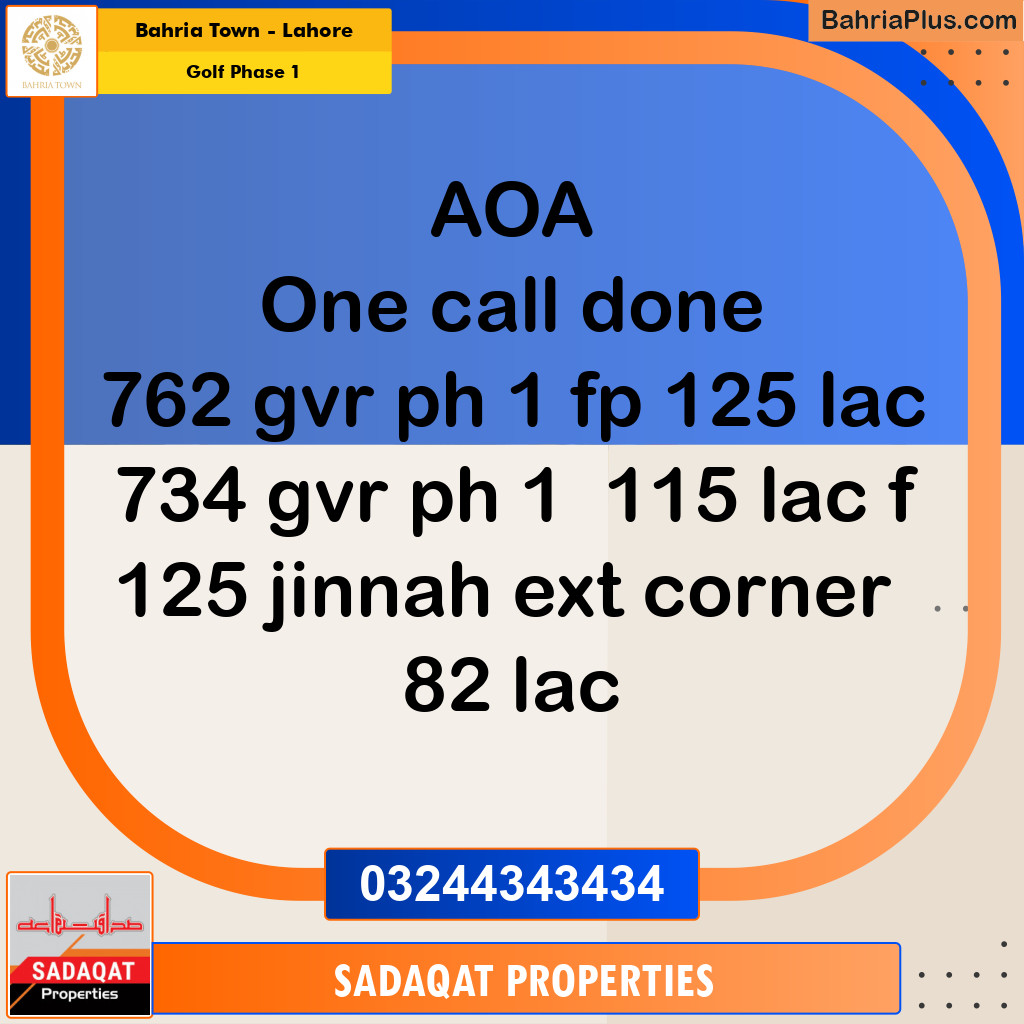 10 Marla Residential Plot for Sale in Golf Phase 1 -  Bahria Town, Lahore - (BP-259533)