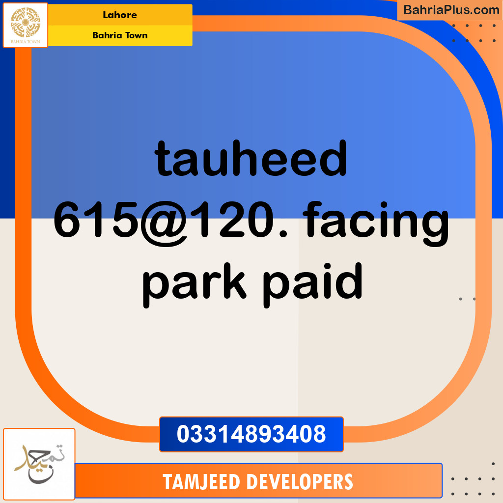 Residential Plot for Sale in Bahria Town, Lahore - (BP-259542)