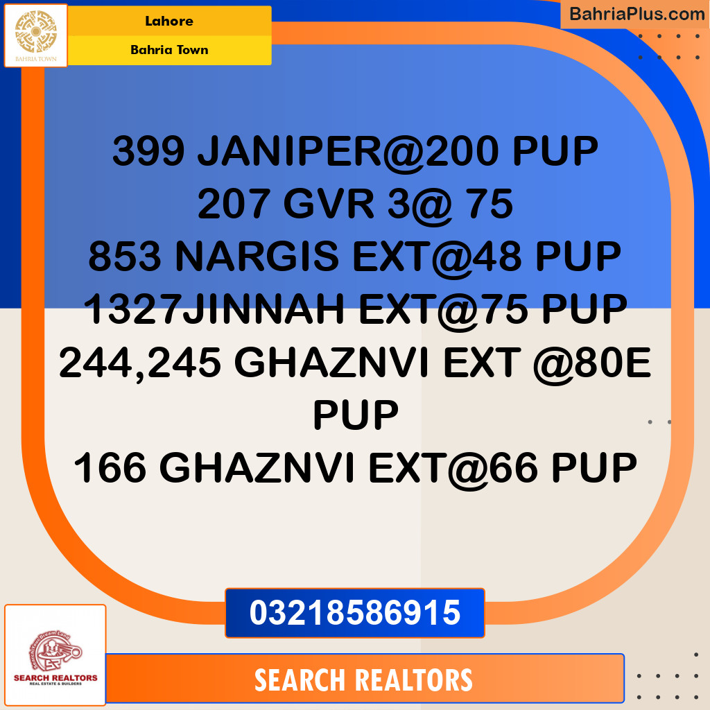 Residential Plot for Sale in Bahria Town, Lahore - (BP-259611)