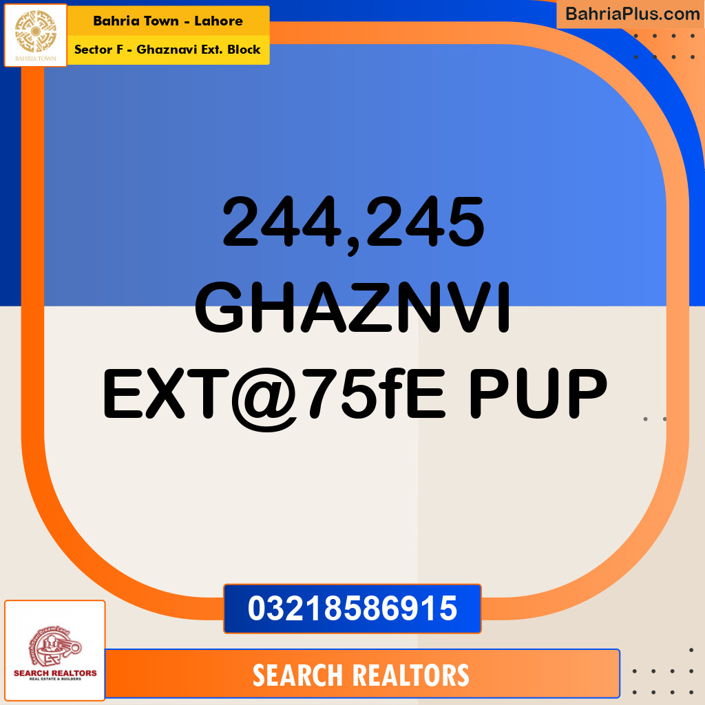 Residential Plot for Sale in Sector F - Ghaznavi Ext. Block -  Bahria Town, Lahore - (BP-259616)