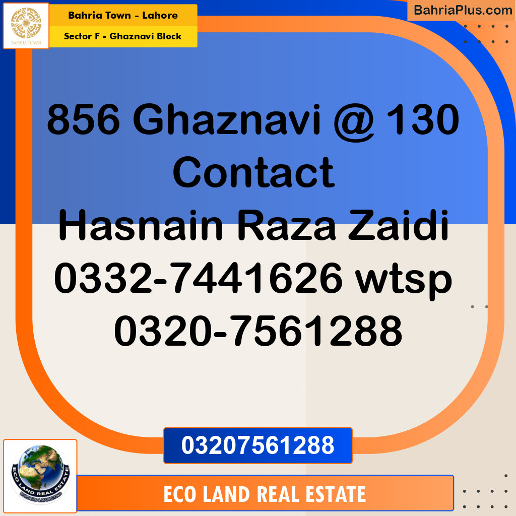 10 Marla Residential Plot for Sale in Sector F - Ghaznavi Block -  Bahria Town, Lahore - (BP-259682)