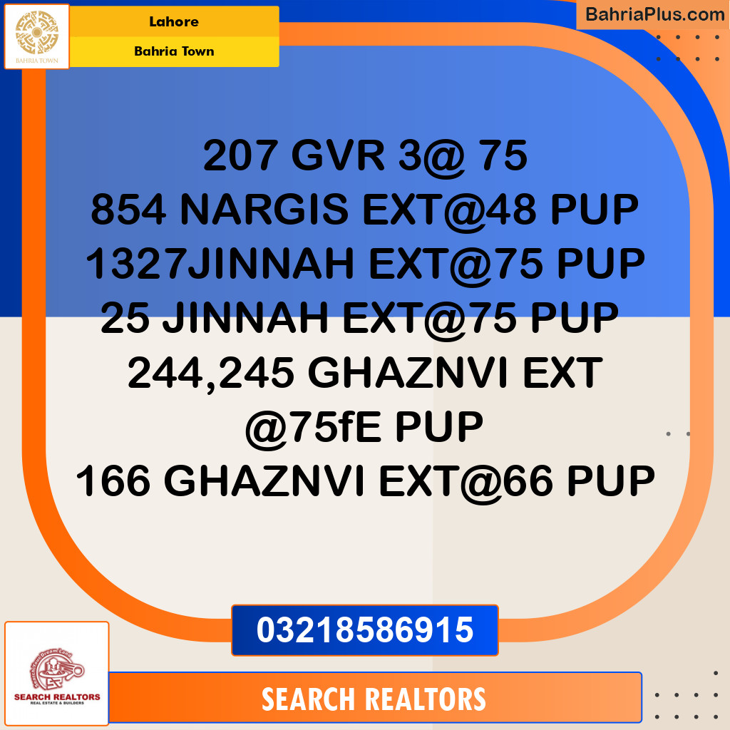 Residential Plot for Sale in Bahria Town, Lahore - (BP-259802)