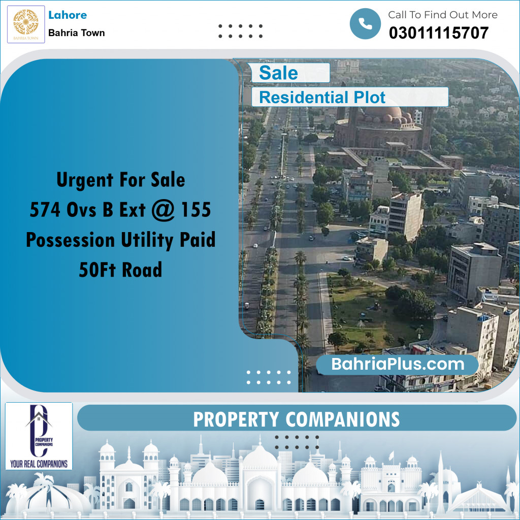 Residential Plot for Sale in Bahria Town, Lahore - (BP-259854)