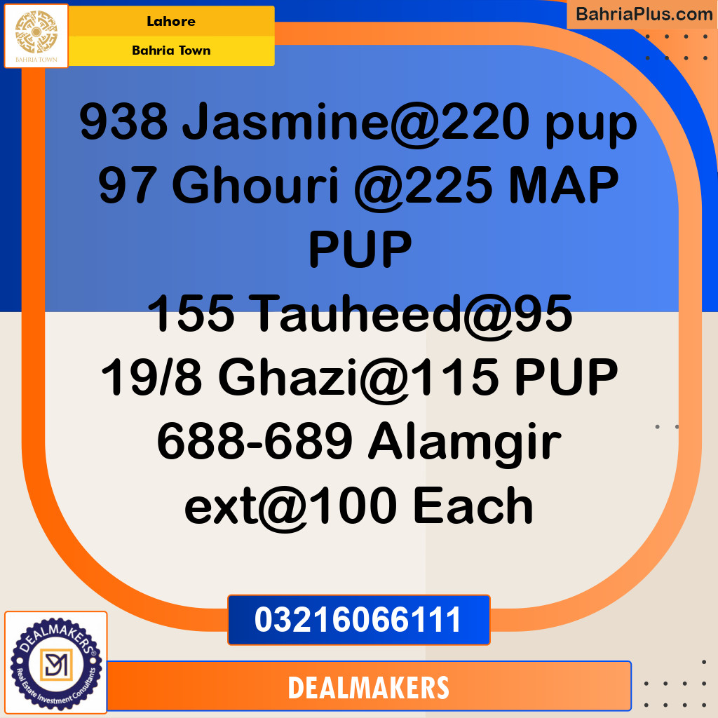 Residential Plot for Sale in Bahria Town, Lahore - (BP-259882)