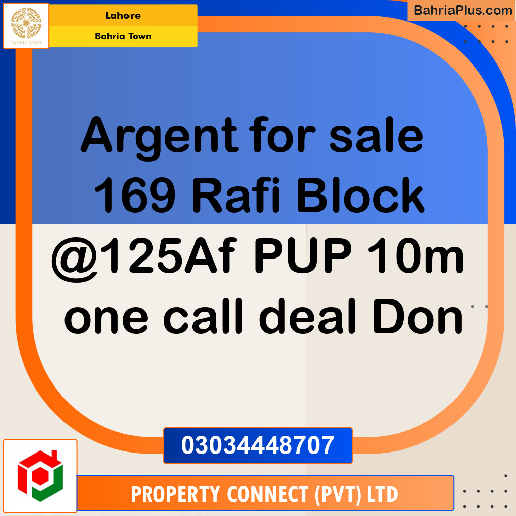 Residential Plot for Sale in Bahria Town, Lahore - (BP-259944)