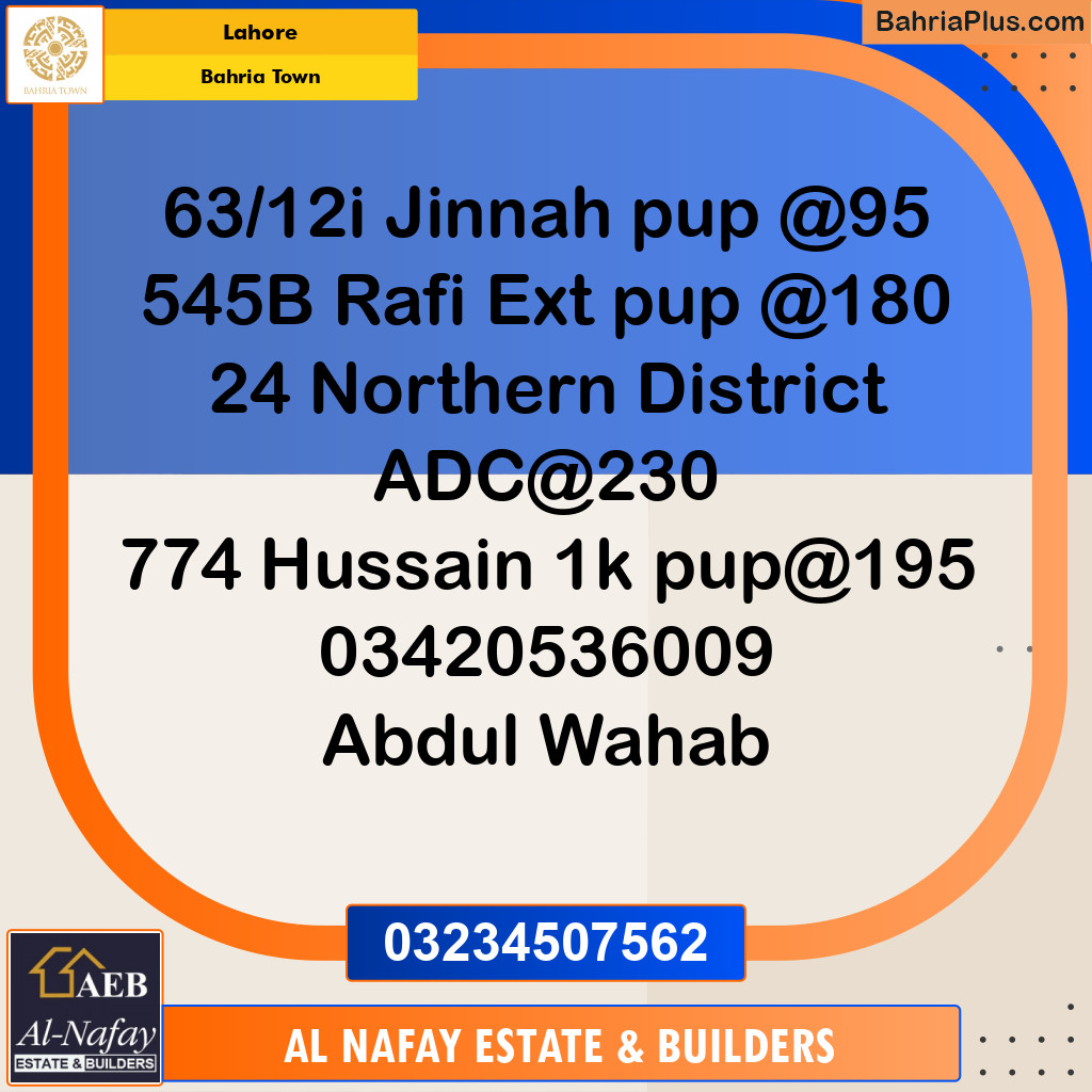 Residential Plot for Sale in Bahria Town, Lahore - (BP-259957)