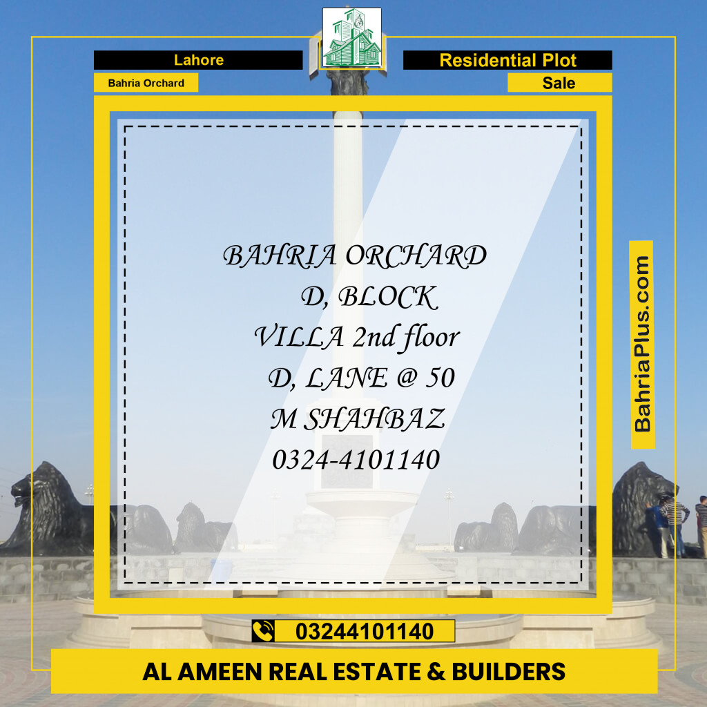Residential Plot for Sale in Bahria Orchard, Lahore - (BP-260091)