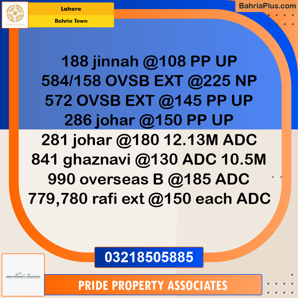 Residential Plot for Sale in Bahria Town, Lahore - (BP-260140)