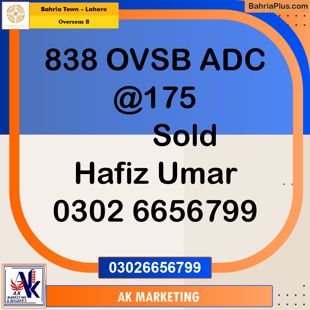 10 Marla Residential Plot for Sale in Overseas B -  Bahria Town, Lahore - (BP-260141)