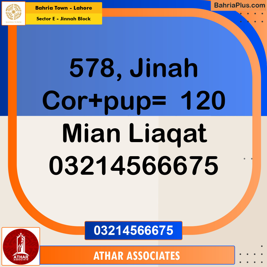 5 Marla Residential Plot for Sale in Sector E - Jinnah Block -  Bahria Town, Lahore - (BP-260143)