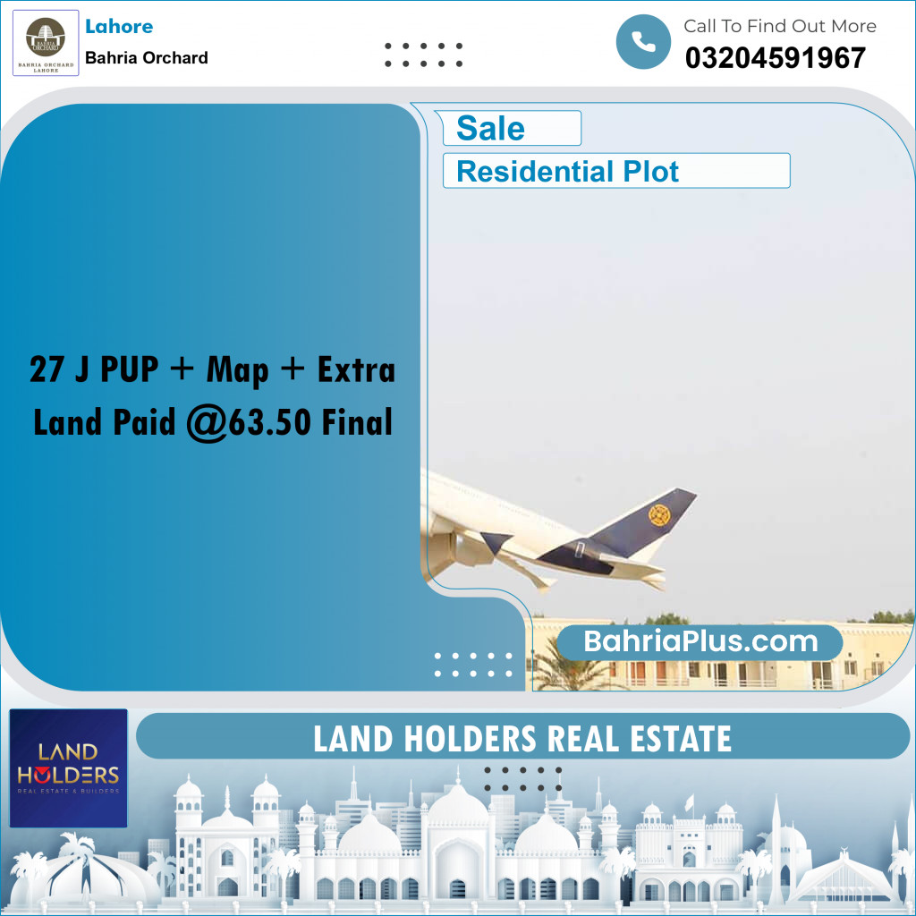Residential Plot for Sale in Bahria Orchard, Lahore - (BP-260150)