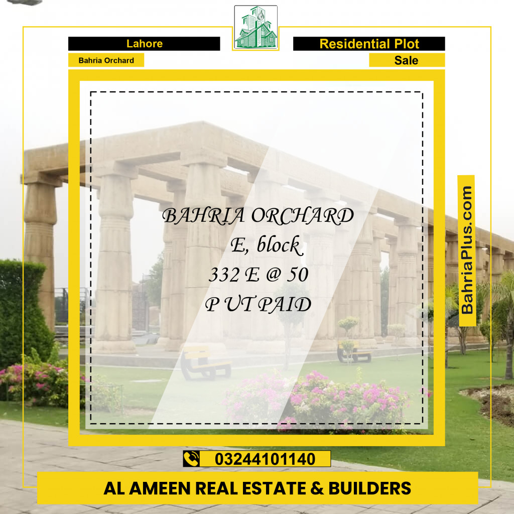 Residential Plot for Sale in Bahria Orchard, Lahore - (BP-260152)