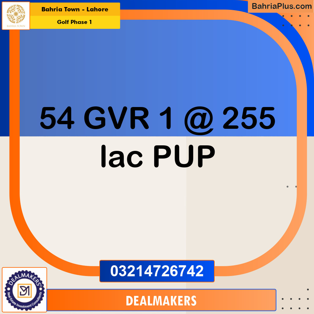 1 Kanal Residential Plot for Sale in Golf Phase 1 -  Bahria Town, Lahore - (BP-260170)