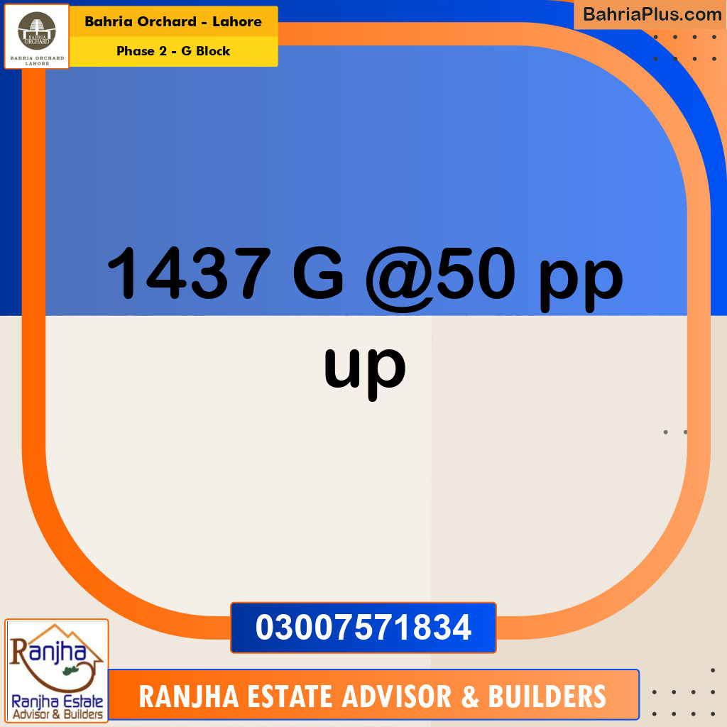 5 Marla Residential Plot for Sale in Phase 2 - G Block -  Bahria Orchard, Lahore - (BP-260448)