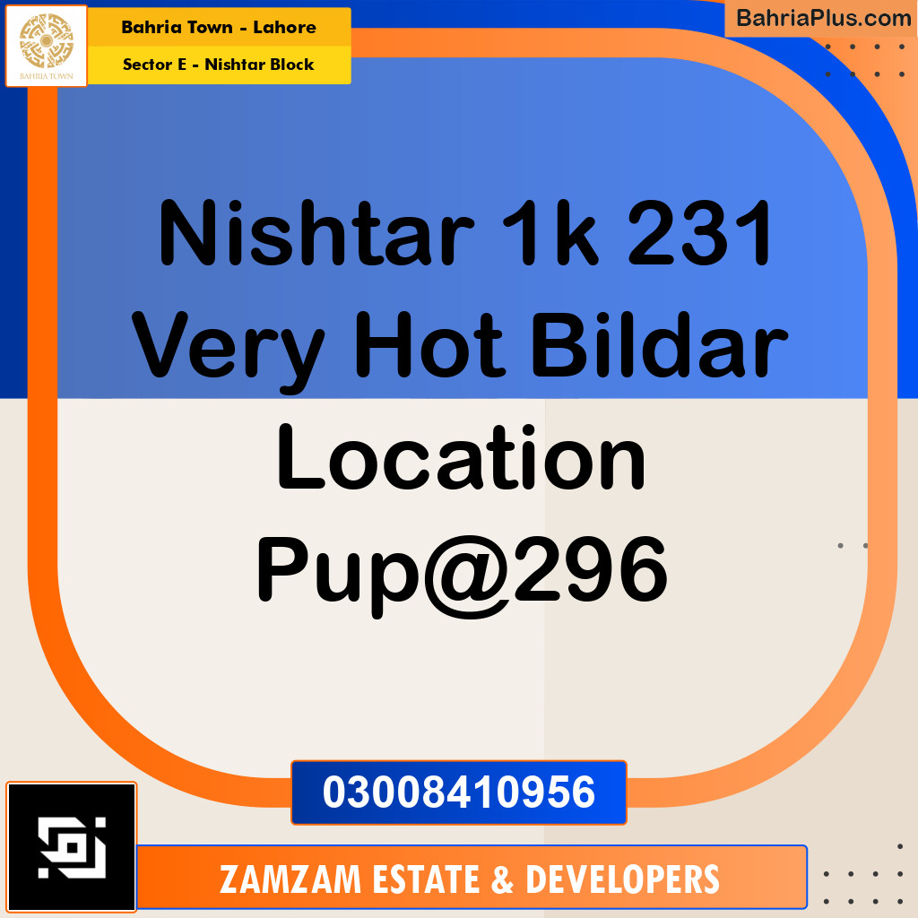 1 Kanal Residential Plot for Sale in Sector E - Nishtar Block -  Bahria Town, Lahore - (BP-260483)