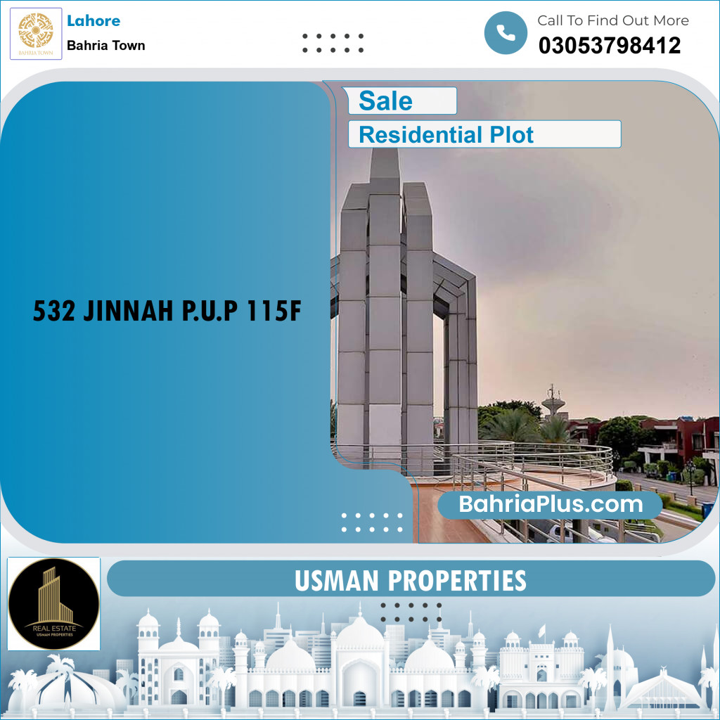 Residential Plot for Sale in Bahria Town, Lahore - (BP-260536)