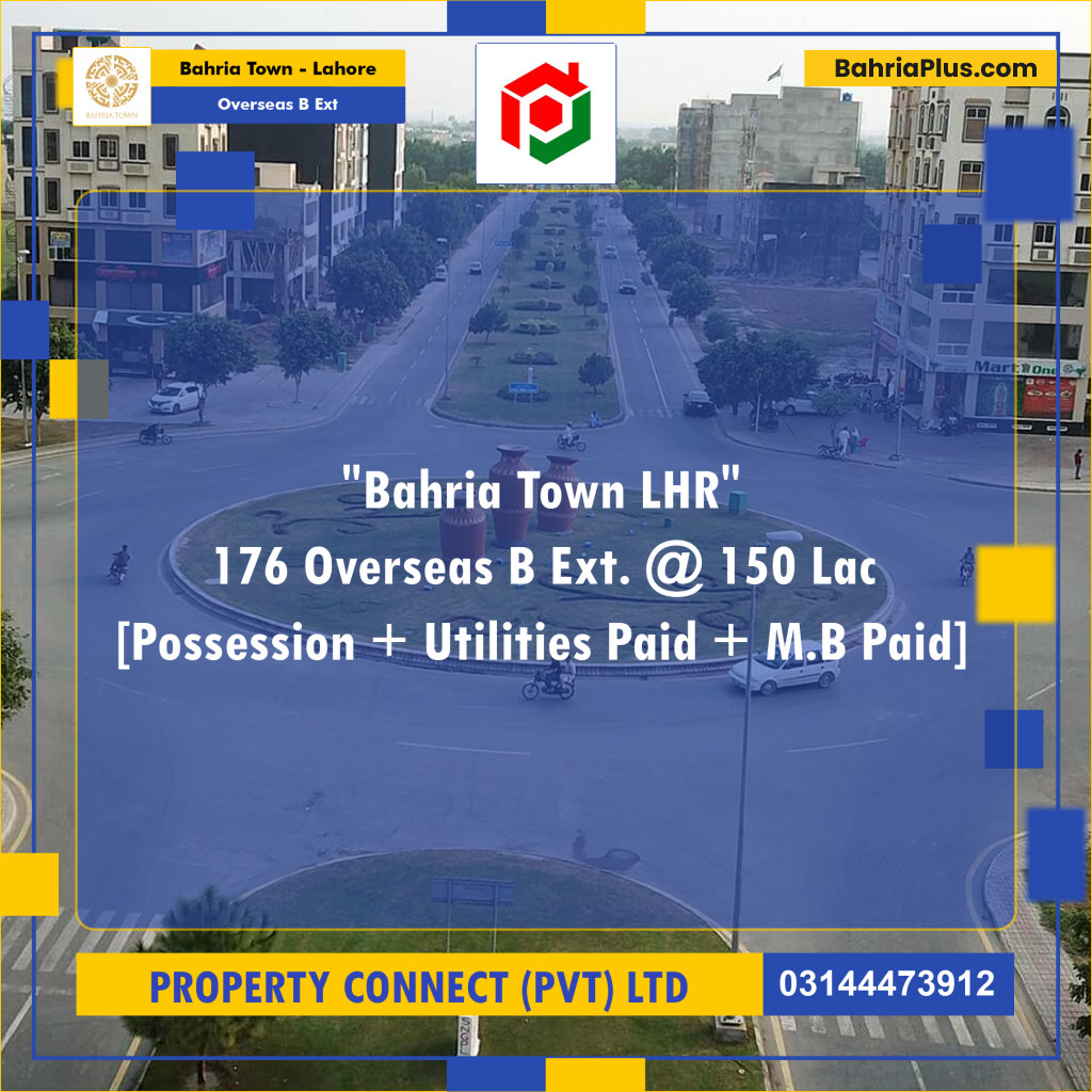 9.25 Marla Residential Plot for Sale in Overseas B Ext -  Bahria Town, Lahore - (BP-260559)