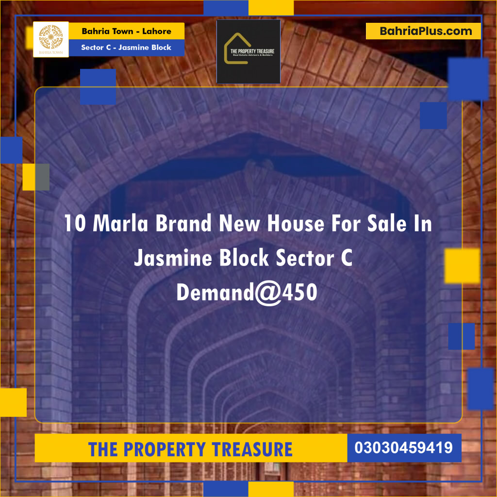 10 Marla Residential House for Sale in Sector C - Jasmine Block -  Bahria Town, Lahore - (BP-260593)