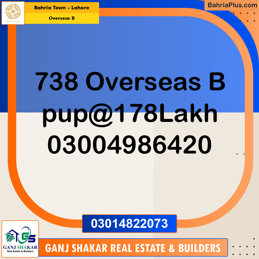 10 Marla Residential Plot for Sale in Overseas B -  Bahria Town, Lahore - (BP-260648)